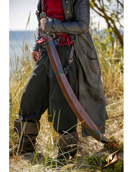 Bogenklingen-Hülle aus Leder, braun