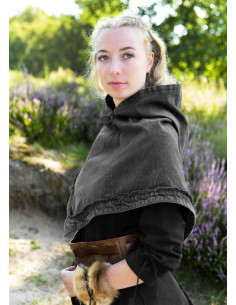 Gugel medieval en algodón modelo Stig, color negro 2