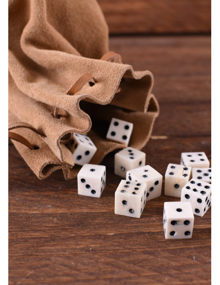 Stor middelalderlig læderlommenpung i...