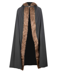 Medieval kappe med hætte i bomuld model Aaron, grøn farve