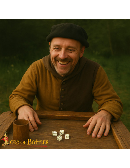 Juego de 6 dados romanos en hueso (11...