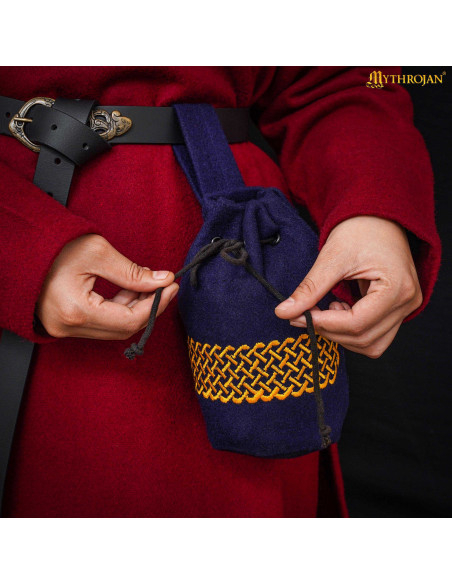 Bolso medieval de lana bordada para...