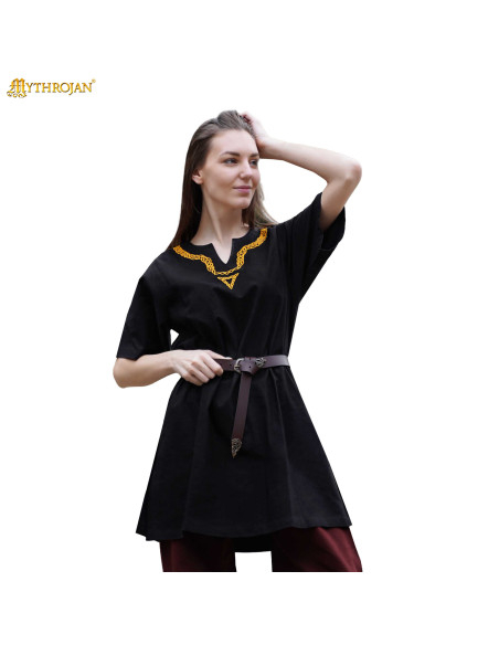 Wikinger-Tunika aus Baumwolle mit...