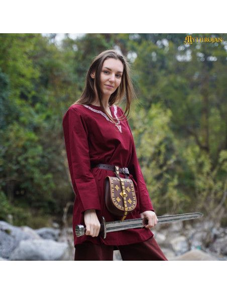 Túnica vikinga en algodón cuello...