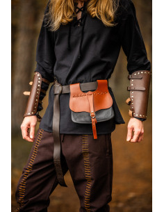 Bolso riñonera medieval en cuero modelo Albrecht, color... 2