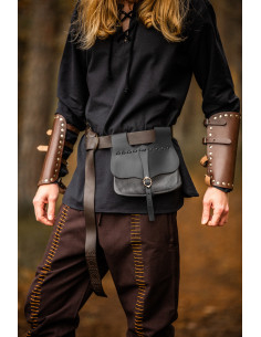 Bolso riñonera medieval en cuero modelo Albrecht, color...