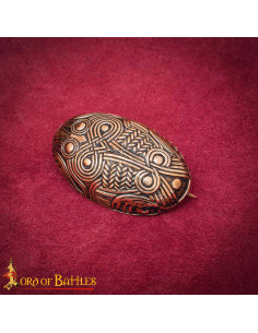 Middeleeuwse Viking gesp met schildpad in brons uit de...