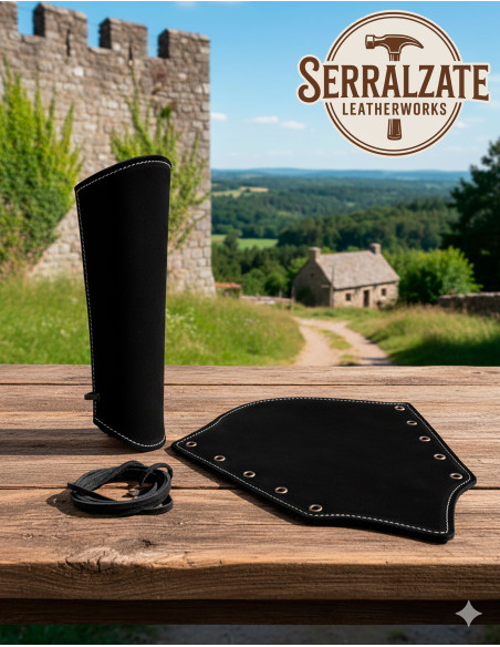 Brazaletes arquero Silvano en cuero...