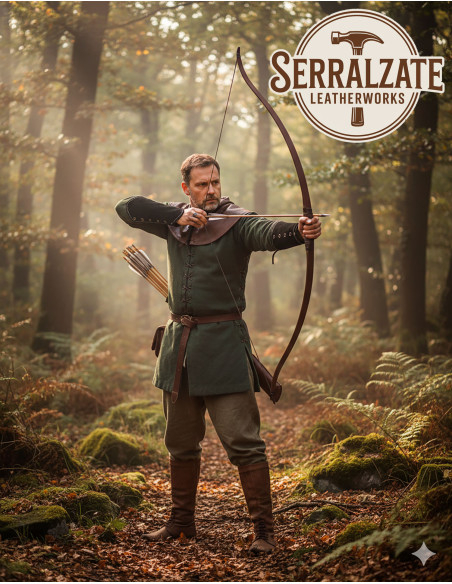 Brazaletes arquero Silvano en cuero...