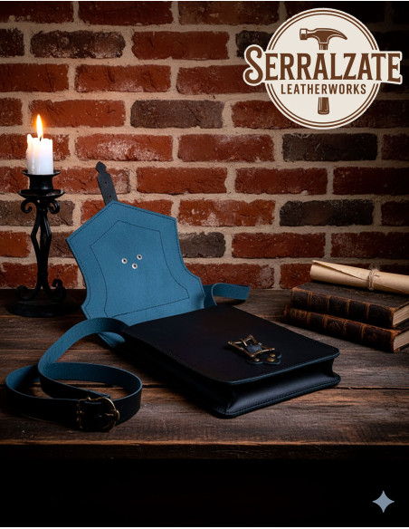 Medieval skuldertaske i læder model...