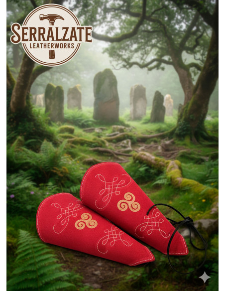 Rode armbanden van rood suède leer,...