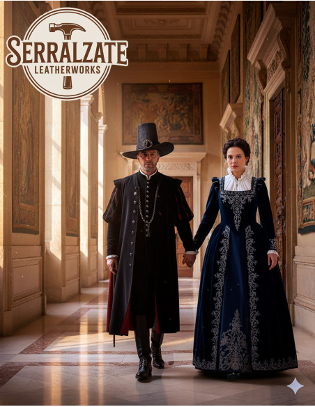 Sort troldmandshat i læder Deluxe, sort