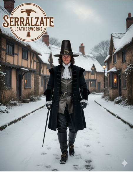 Sombrero del brujo oscuro en cuero...