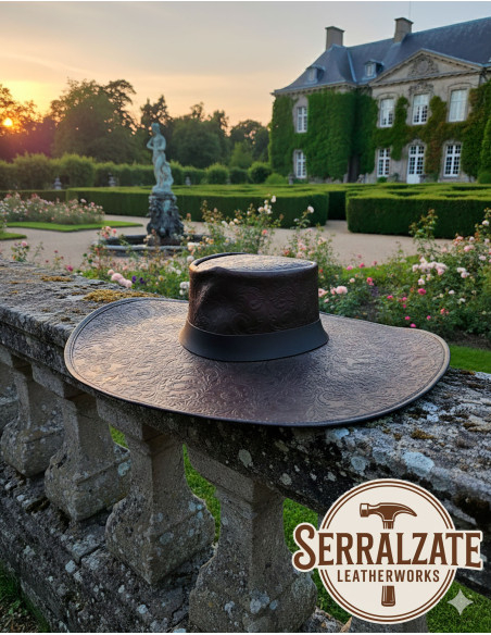 Medieval hat i læder Deluxe model...