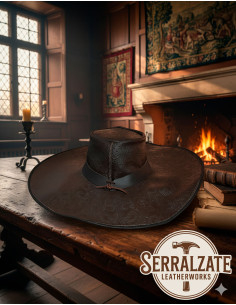 Sombrero medieval en cuero Deluxe modelo Alatriste, color... 2