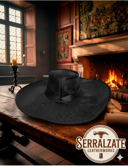 Sombrero medieval en cuero Deluxe... Sombrero medieval en cuero Deluxe...