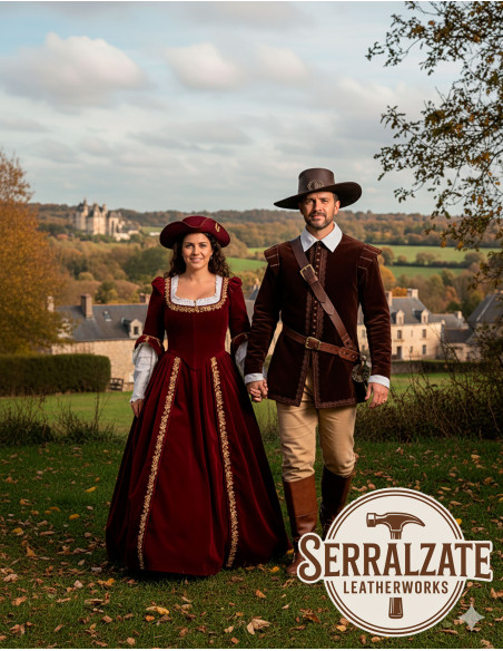 Middeleeuwse leren hoed model...