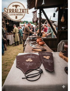 Armbänder für Torwart aus dunkelbraunem Wildleder, Modell...