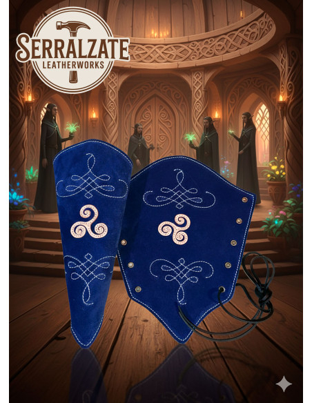 Brazaletes arquero cuero serraje...