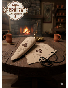 Armbänder für Torwart aus hellbraunem Wildleder, Modell...