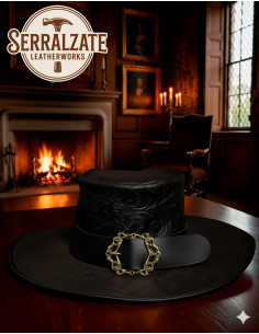Sombrero medieval en cuero Deluxe modelo Hidalgo, color... 2