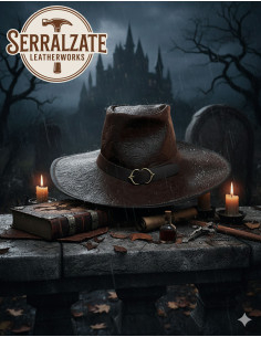 Sombrero Deluxe no oficial Van Helsing en cuero, color...