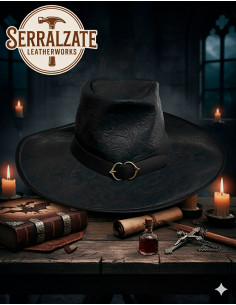 Sombrero Deluxe no oficial Van Helsing en cuero, color negro 2