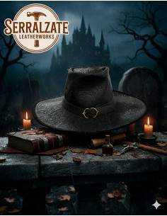 Inoffizieller Deluxe-Hut Van Helsing aus Leder, schwarz