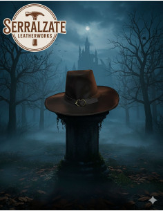 Sombrero no oficial Van Helsing en cuero, color marrón 2
