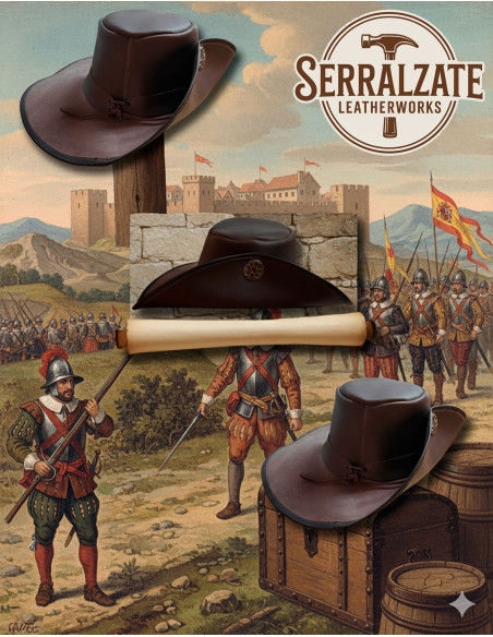 Sombrero medieval en cuero modelo...