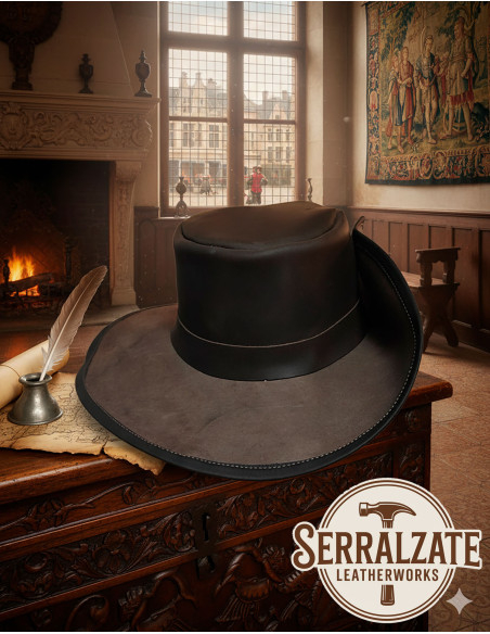 Sombrero medieval en cuero modelo...