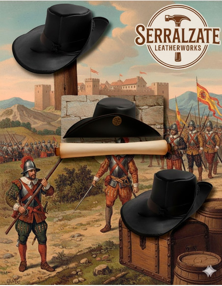 Sombrero medieval en cuero modelo...