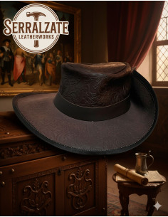 Sombrero medieval en cuero Deluxe modelo Flandes, color...