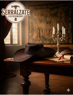 Sombrero medieval en cuero Deluxe modelo Flandes, color... 2