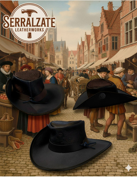 Sombrero medieval en cuero Deluxe...
