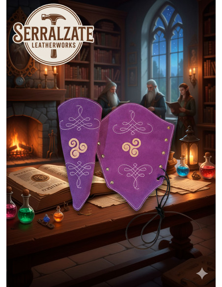 Brazaletes arquero cuero serraje...