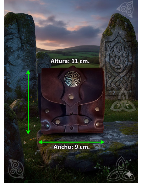 Bolsa limosnera del Druida en marrón...