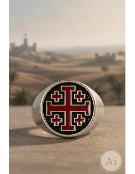 Ring med sorte templarkors