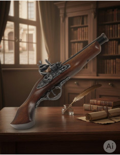 Pistola de pedernal Brescia XVII siglo 32 cm. 2