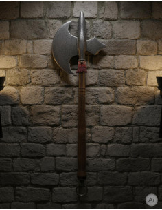 Hacha medieval decorativa, mediana (50x17 cms.) 2