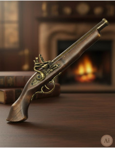 Pistola larga antigua de pedernal 2