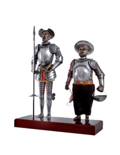 Beeld Don Quichot en Sancho Panza, 42 cm.