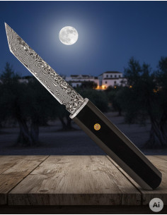 Aventurkniv Albainox Damasco blad Tanto (21,50 cm.)