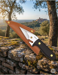 Cuchillo aventura Albainox hoja forma Tiburón (14 cm.)