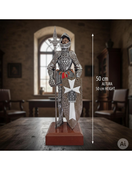 Medieval Armor Miniature med spyd og...