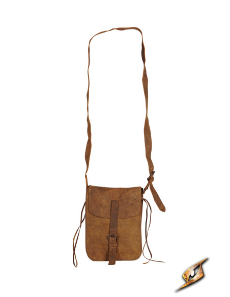 Middeleeuwse reisrugzak van leer,...