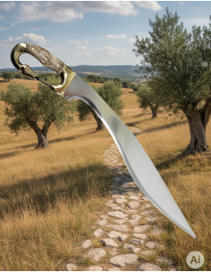 Dekorativ håndlavet iberisk falcata, klinge 60 cm.