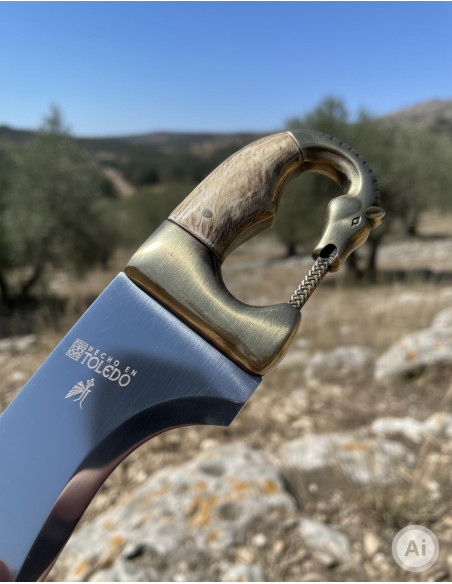 Dekorativ håndlavet iberisk falcata,...