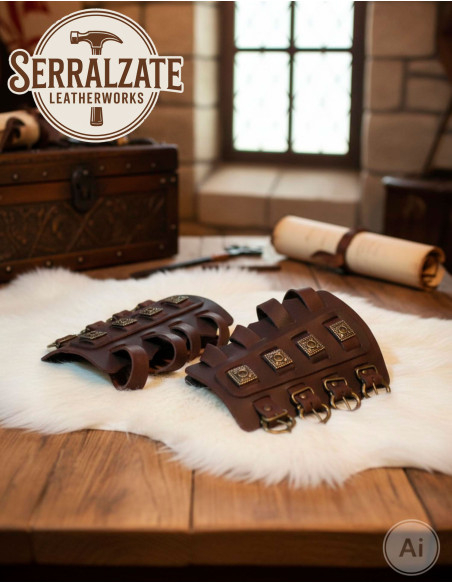 Viking-Armbänder Aslaug in Dunkelbraun