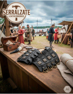 Brazaletes vikingos Aslaug en negro 2